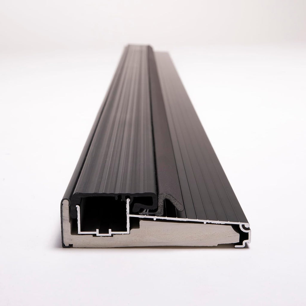 Heavy Duty Black Aluminum Outswing Door Threshold – 4-9/16' Width x 1-3/8' Height – Weatherproof, Energy Efficient, Easy Install – Commercial & Residential Use (48 inch)