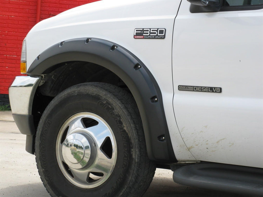 Lund RX311T Elite Series Black Rivet Style Textured Front and Rear Fender Flare - 4 Piece
