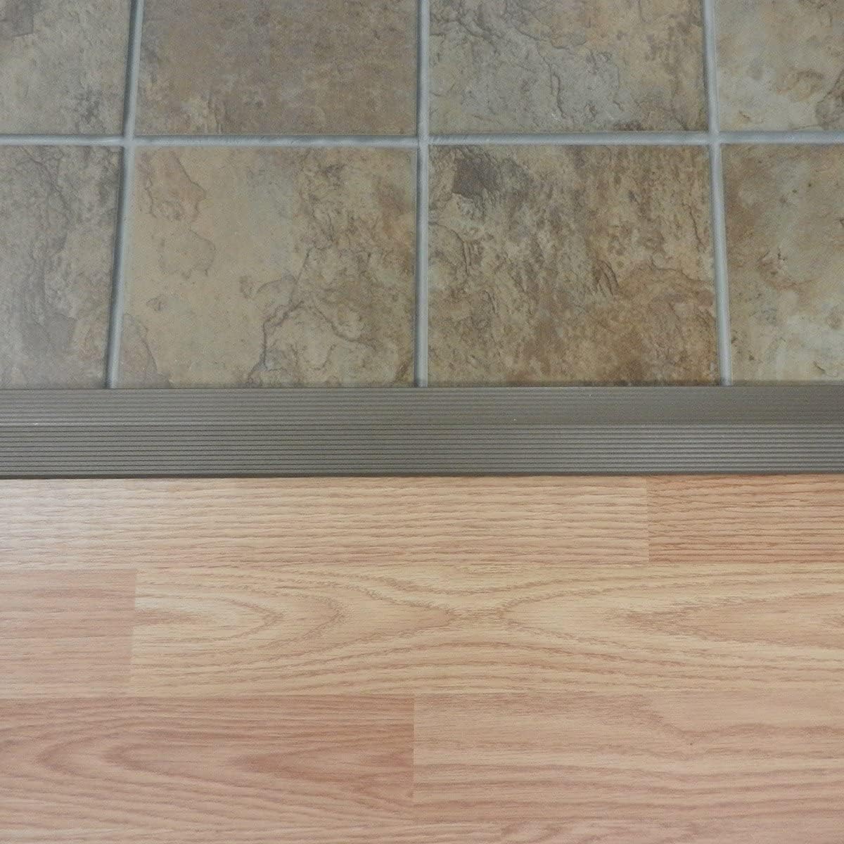 Floor Transition Strip for Gap, Adhesive Floor Transition Strips Extra Wide 10cm/4', Hard Wood Floor Edge Trim Metal Aluminum, Anti Skid Doorway Flooring Reducer, Easy to Install ( Color : #3 , Size :