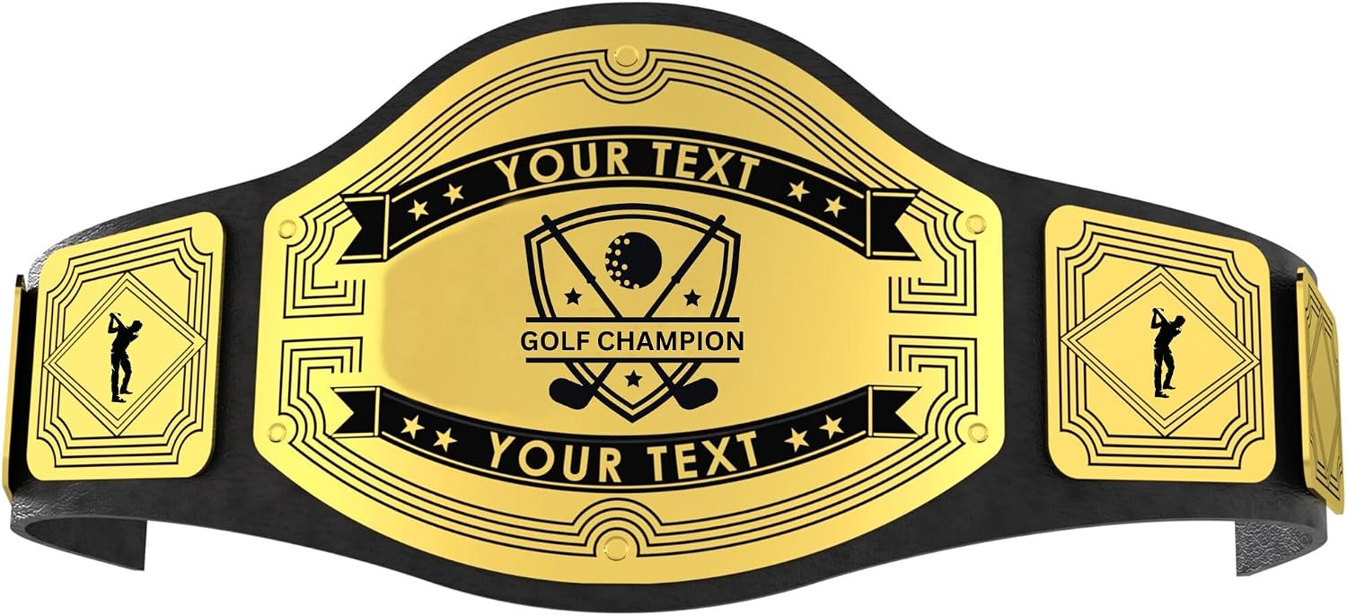HANDSY Customized Golf Championship Belt - Ultimate Golf Trophies and Awards - Perfect for Golf Champions and Tournament Prizes