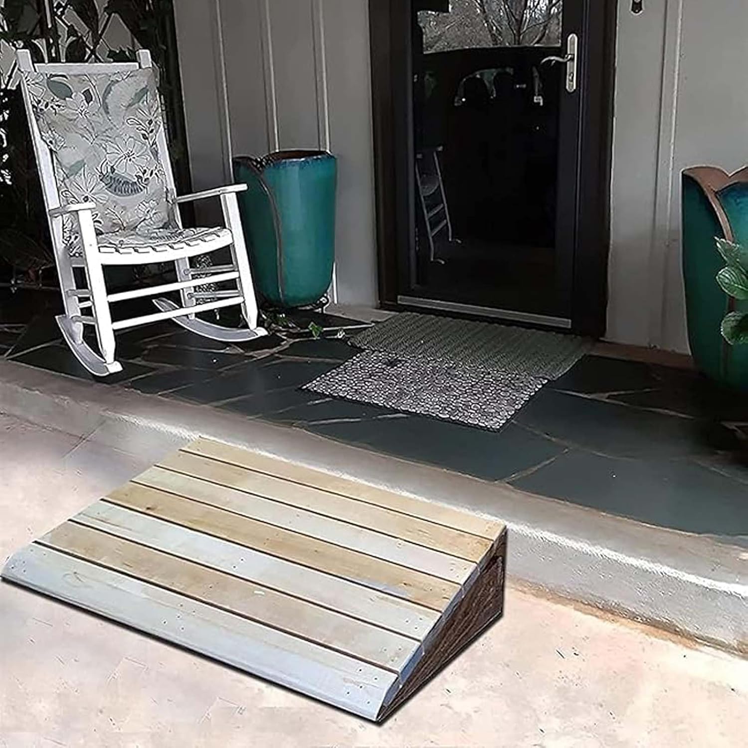 Rise Doorway Ramp 31.5x16x6in, Curb Ramps for Driveway, Wooden Threshold Ramps for Doorways, Easily Carried, for Walkers/wheelchairs/Walker/Bicycles/Electric Vehicles