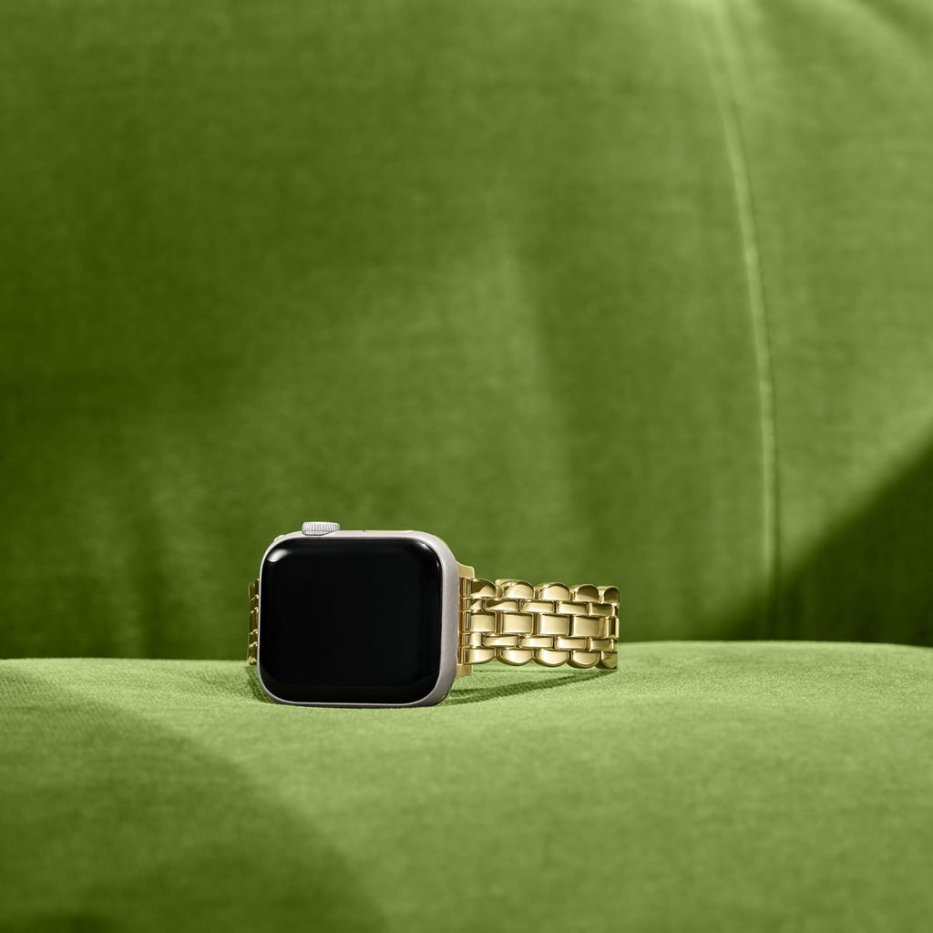 kate spade new york Designer Interchangeable Stainless Steel Band Compatible with Your 38/40/41mm Apple Watch Series 9/8/7/6/5/4/3/2/1/SE