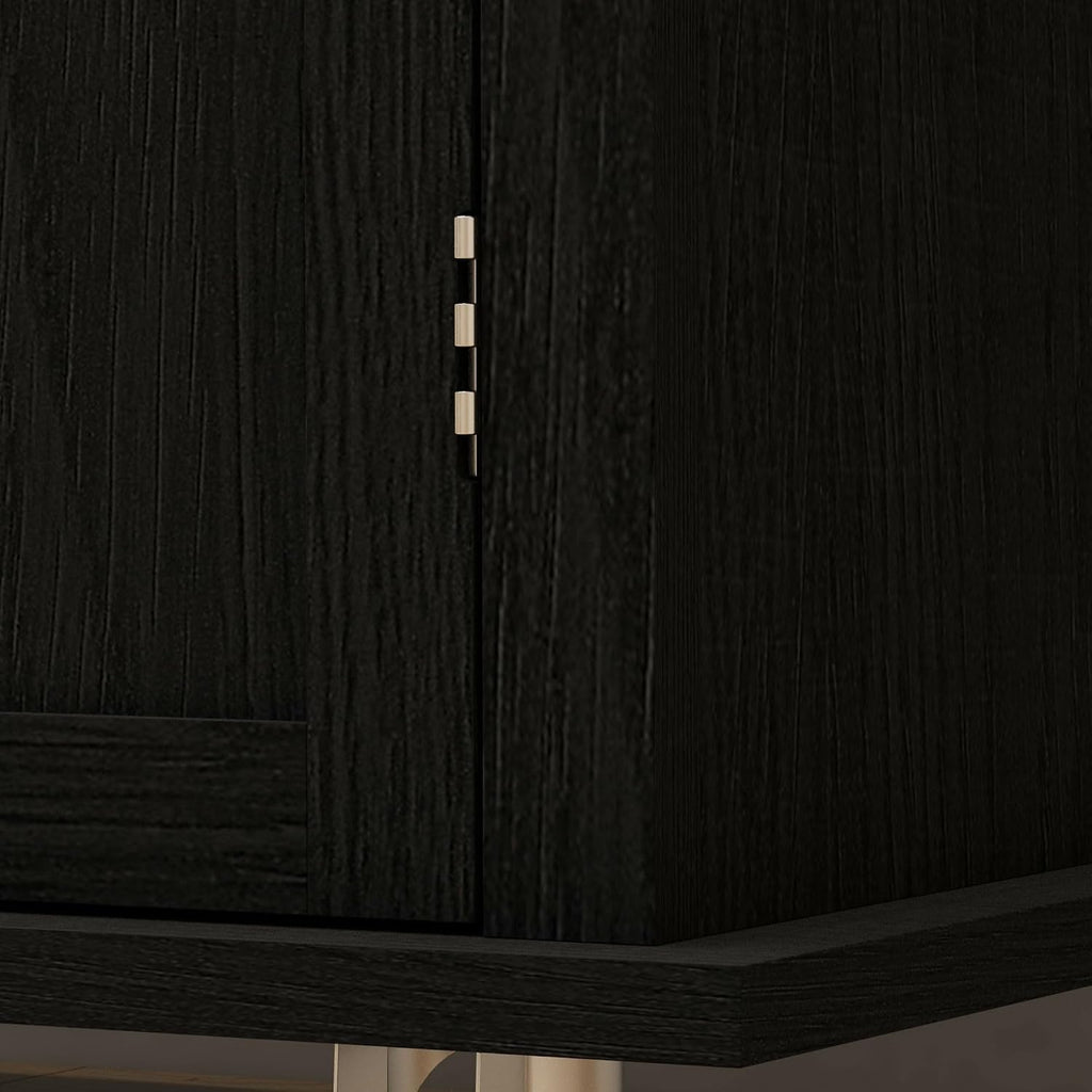 HOMCOM Kitchen Island Cart with Solid Wood Top, 44' Mobile Kitchen Island Table on Wheels with Storage Cabinets, 2 Drawers, Adjustable Shelves, Spice Rack & Towel Bar for Dining Room, Distressed Black