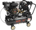 VEVOR 13.2 Gallon Gas Powered Air Compressor, 7HP 9CFM@115PSI Air Compressor Tank on Wheels, Gas Driven Piston Pump Air Compressed System with 115PSI Maximum Pressure for Workshop Construction Sites