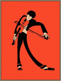 Amanti Art Framed Canvas Wall Art 42x32 The Violin by Mark Rogan, Framed Wall Art Canvas, Music Artwork, Traditional Decor, Oversize Poster Painting for Living Room, Bedroom, Bathroom, Kitchen,