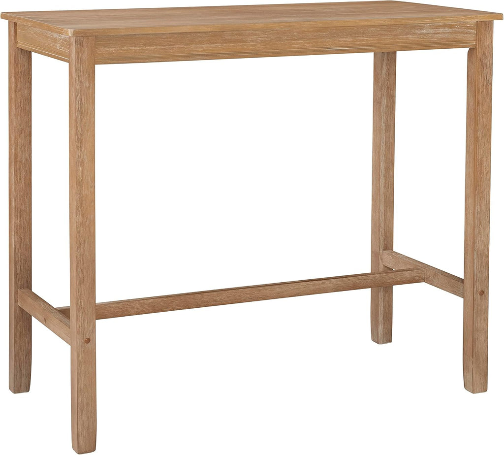 Linon 42 inch Height Pub Claridge Table, Distressed Brown Bar