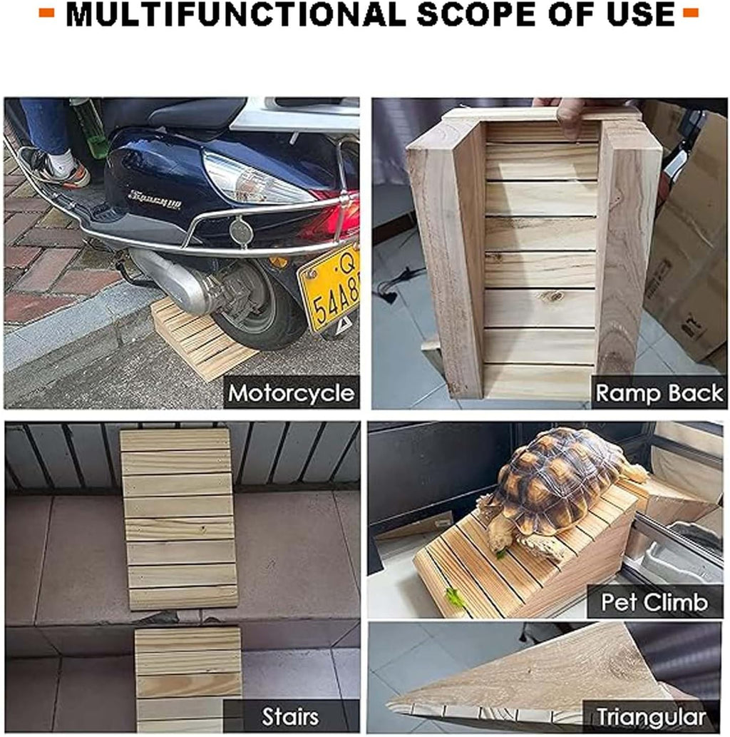 Handicap Ramps Portable Curb Ramps Wheelchairs Threshold Ramps for Doorways Heavy Duty Wood Entry Transition Ramp for Walkers Motorcycle Slip-Resistant