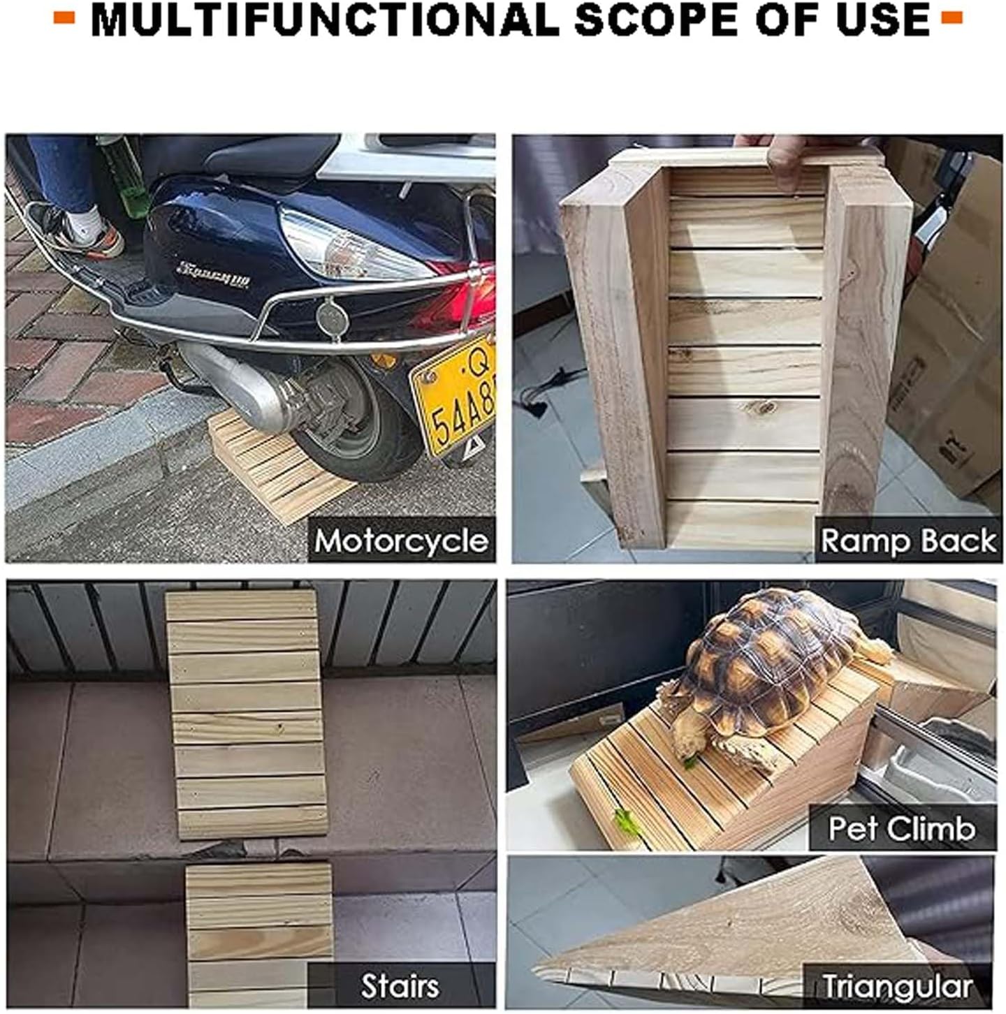 Handicap Ramps Portable Curb Ramps Wheelchairs Threshold Ramps for Doorways Heavy Duty Wood Entry Transition Ramp for Walkers Motorcycle Slip-Resistant