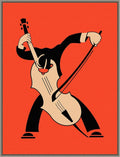 Amanti Art Framed Canvas Wall Art 30x23 The Cello by Mark Rogan, Framed Wall Art Canvas, Music Artwork, Country Rustic Decor, Large Poster Painting for Living Room, Bedroom, Bathroom, Kitchen, Office