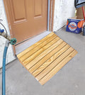 6inch Rise Wooden Threshold Ramp for Home/Front Door/Yard/Doorways, Wheelchairs Walkers Car Motorcycle Entry Transition Ramp, Heavy Duty Anti-Skid Curb Ramp (Size : 60x95x15cm/23.6x37.4x6in)