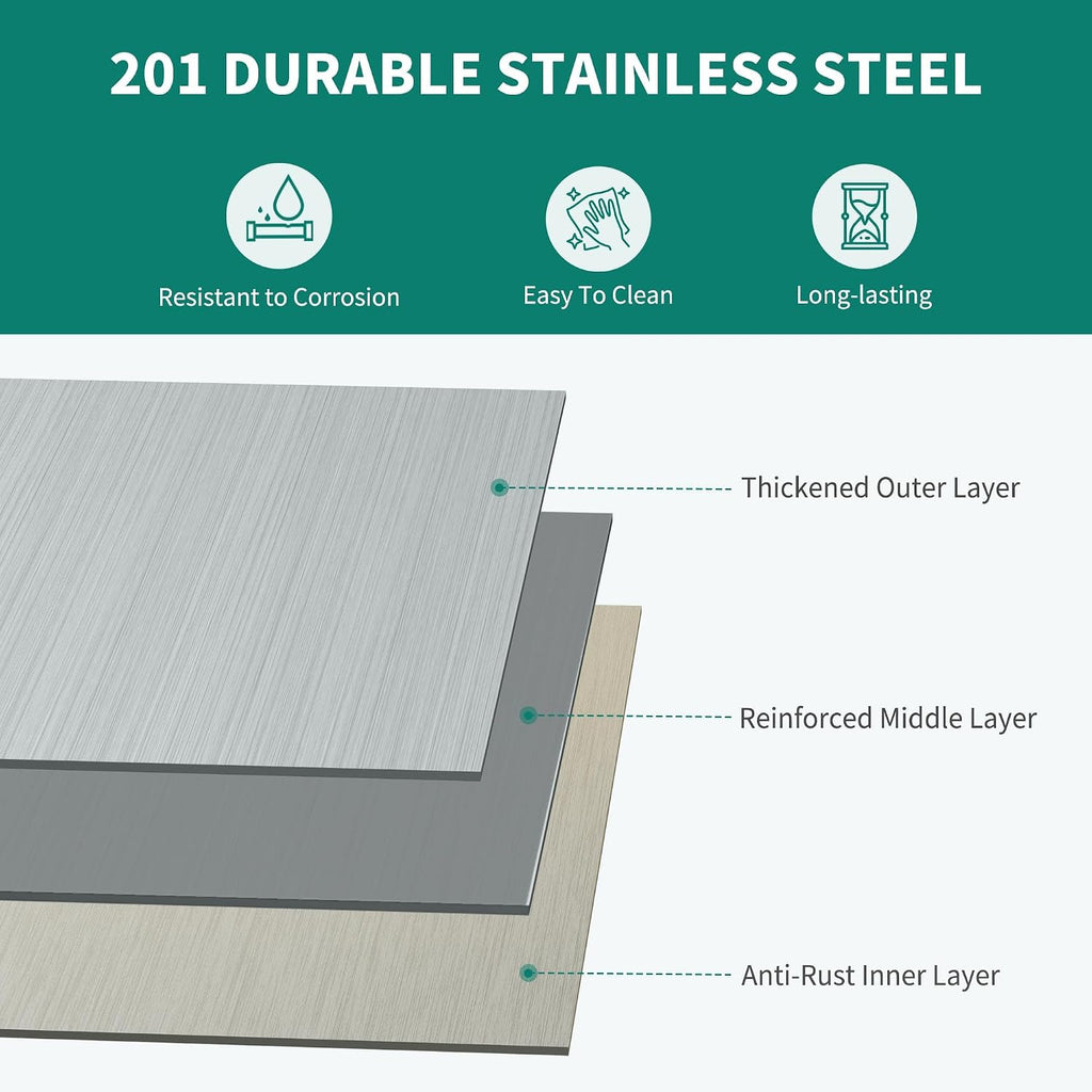 YITAHOME NSF Stainless Steel Table with Overshelves & Drawers, 72' X 24' Worktable with 72' X 12' Shelf & 3 Drawers, Metal Prep Workstation