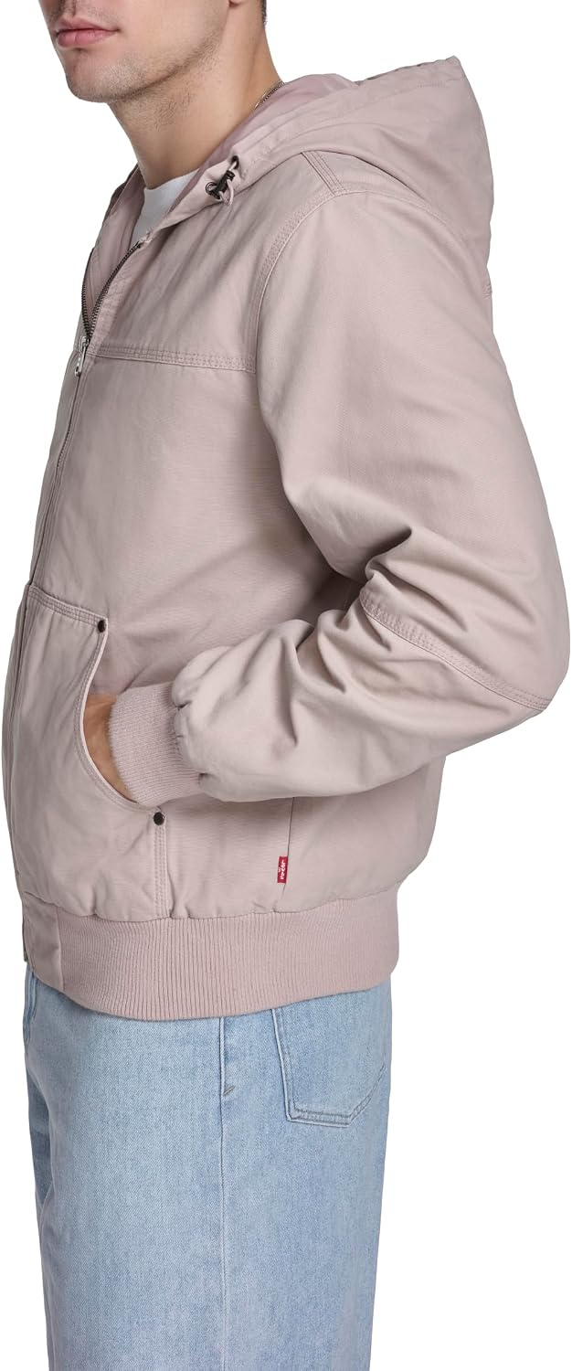 Levi's Men's Workwear Cotton Canvas Hooded Bomber Jacket