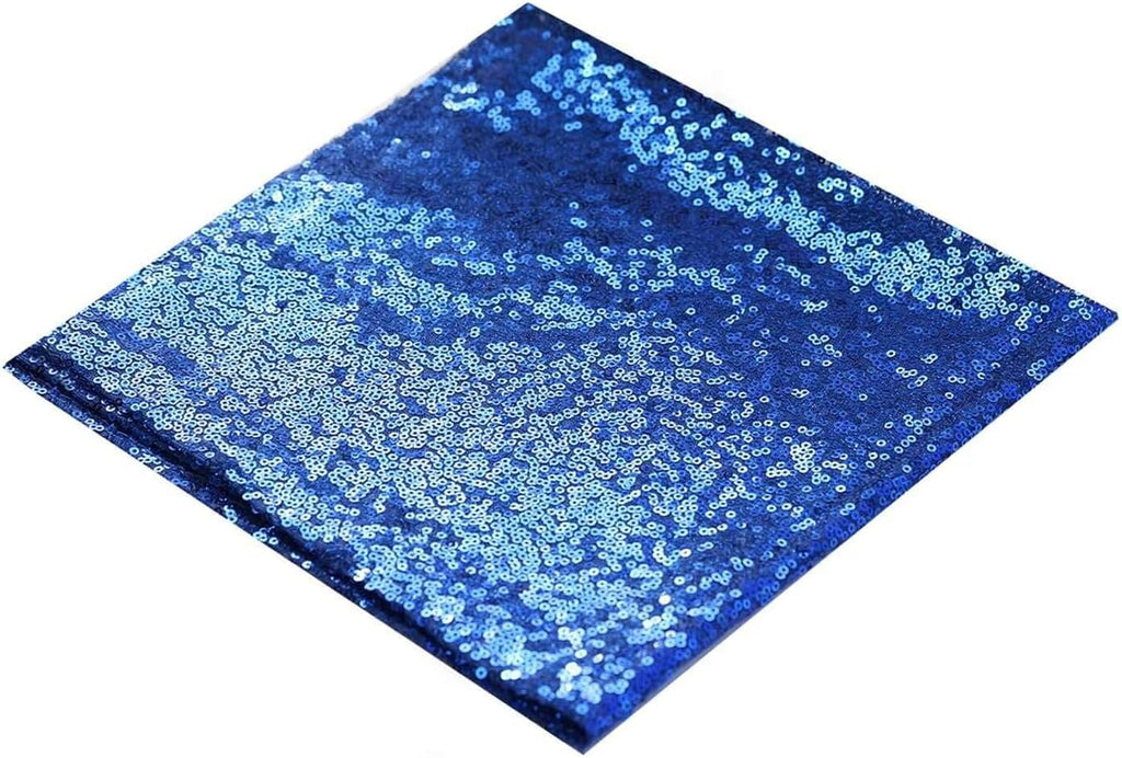 50 pcs 20-Inch Royal Blue Sequins Napkins - for Wedding Party Restaurant Holiday Dinner