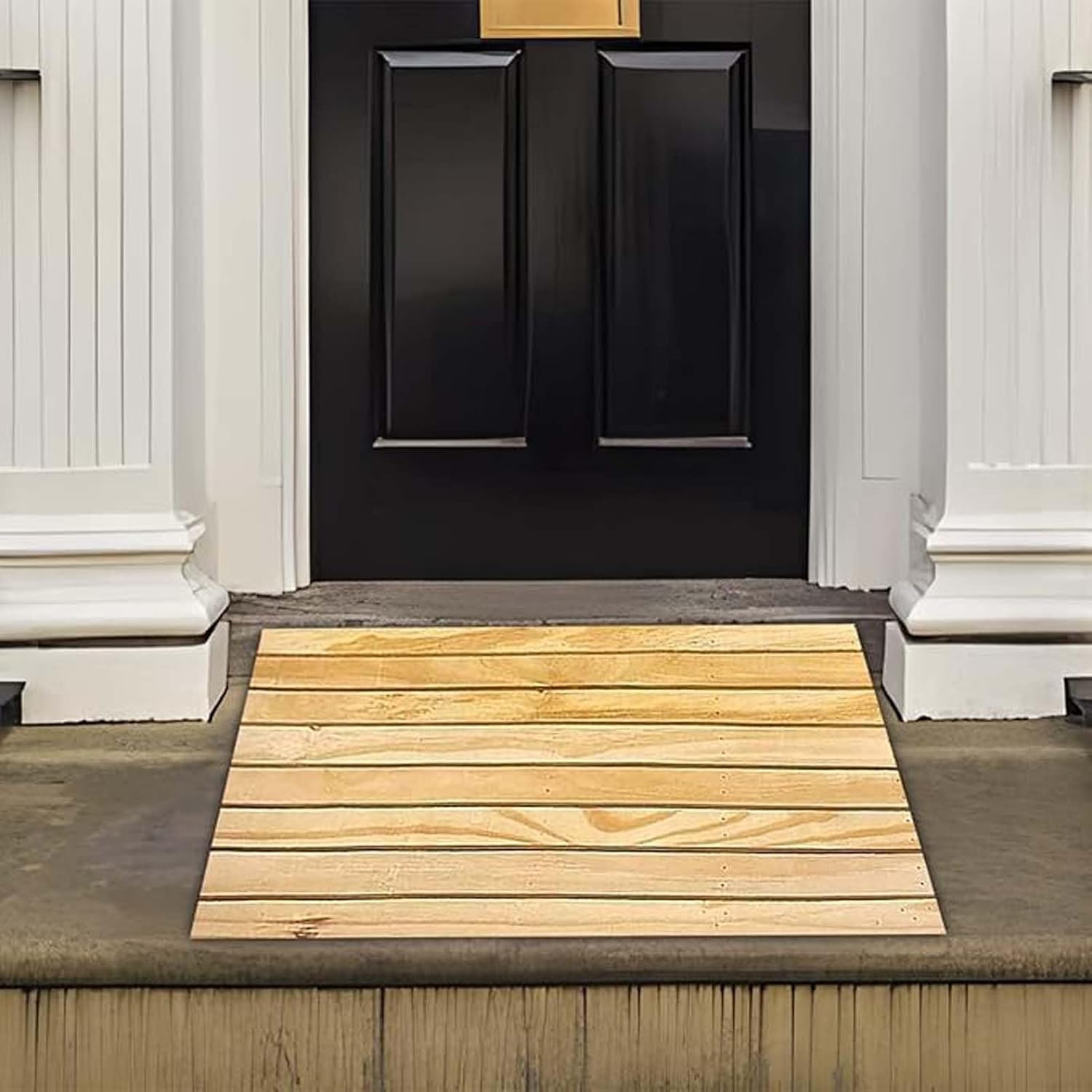 Rise Doorway Ramp 15.7x27.5x4in, Curb Ramps for Driveway, Wooden Threshold Ramps for Doorways, Easily Carried, for Walkers/wheelchairs/Walker/Bicycles/Electric Vehicles