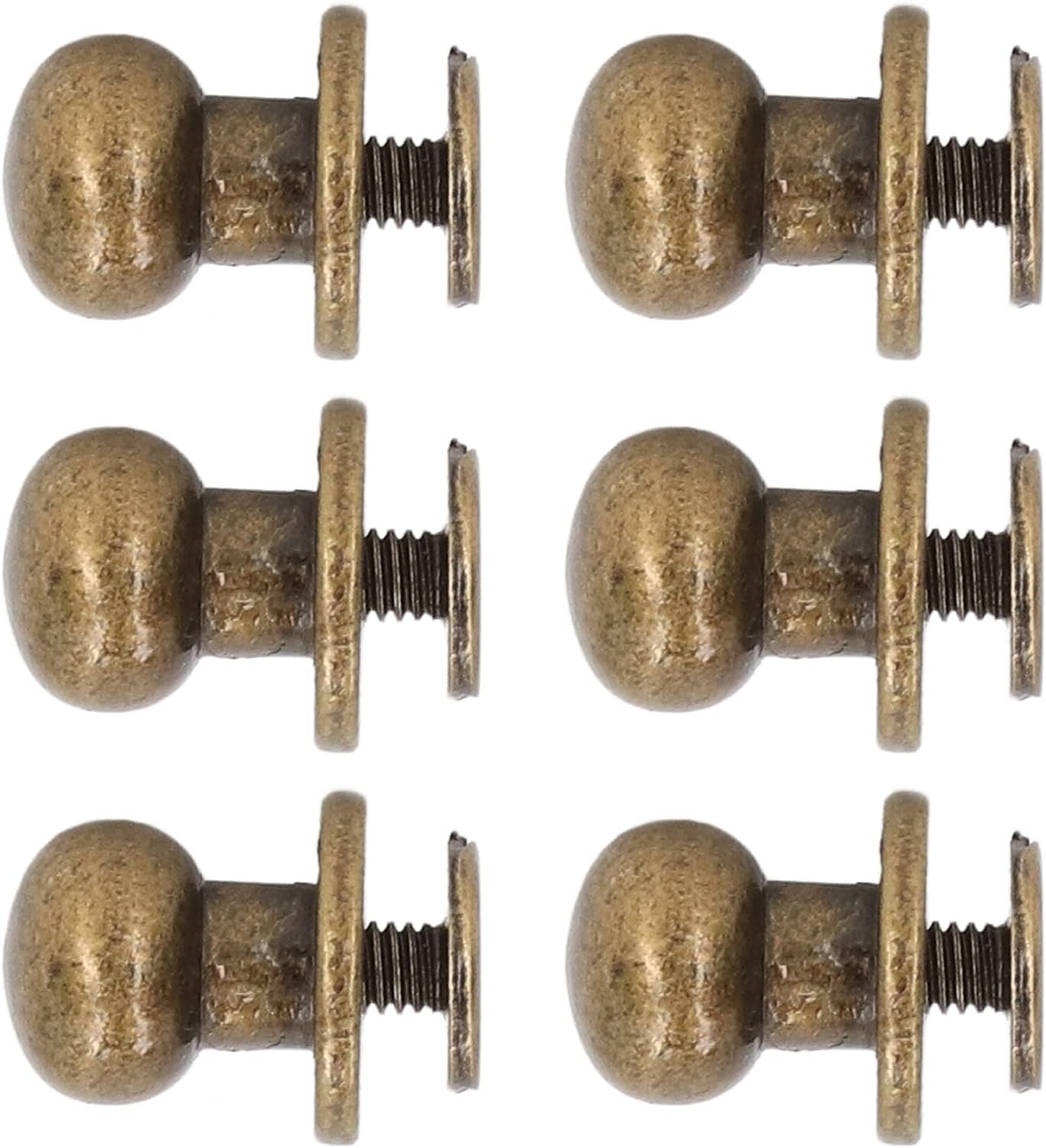 Monk Rivet High Gloss Smoother, Leather Copper Rivet Fastener, 200 Sets Chicago Screws Assortment Set for DIY Clothing Bags, Exquisite Workmanship Metal Nail Rivet Studs with Pure (Bronze)