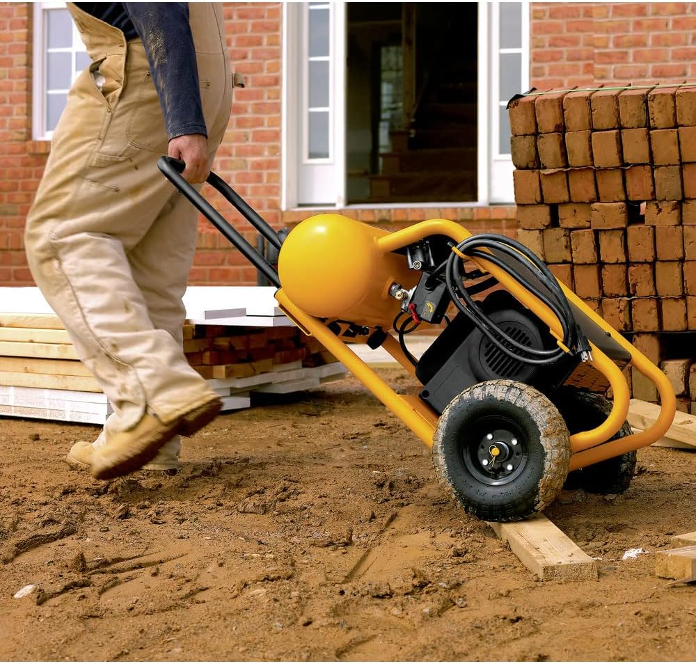 DEWALT Air Compressor, 225-PSI Max, Hand Carry with Wheels, 4-1/2 Gallon (D55146)