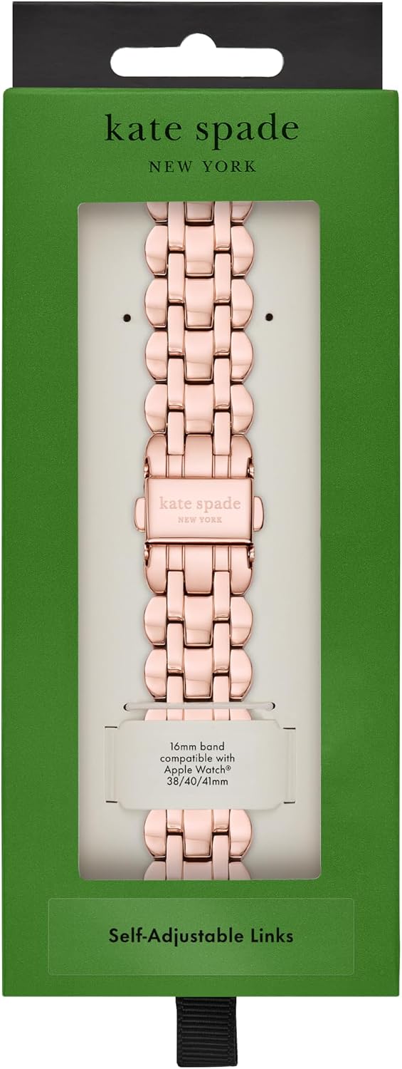 kate spade new york Designer Interchangeable Stainless Steel Band Compatible with Your 38/40/41mm Apple Watch Series 9/8/7/6/5/4/3/2/1/SE