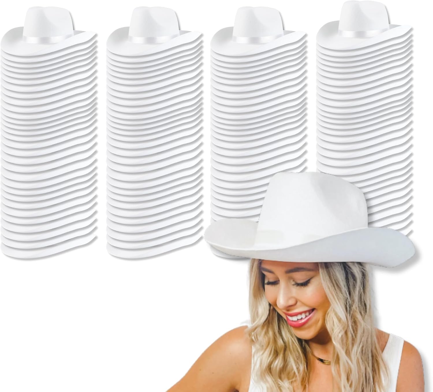 Cowboy Hats | Cowgirl Cosplay Novelty Bulk Costumes | Bridal Shower Engagement Girls Trip Bridesmaid Gift Goodie Bag Favor