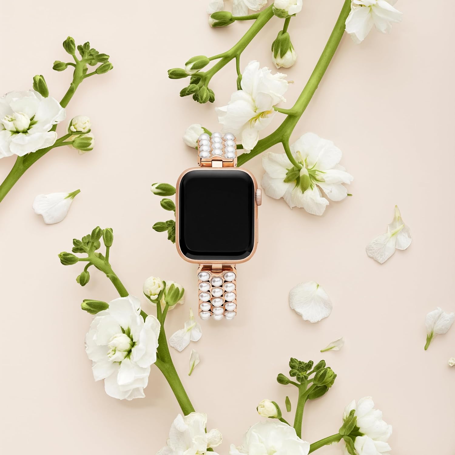 kate spade new york Designer Interchangeable Stainless Steel Band Compatible with Your 38/40/41mm Apple Watch Series 9/8/7/6/5/4/3/2/1/SE