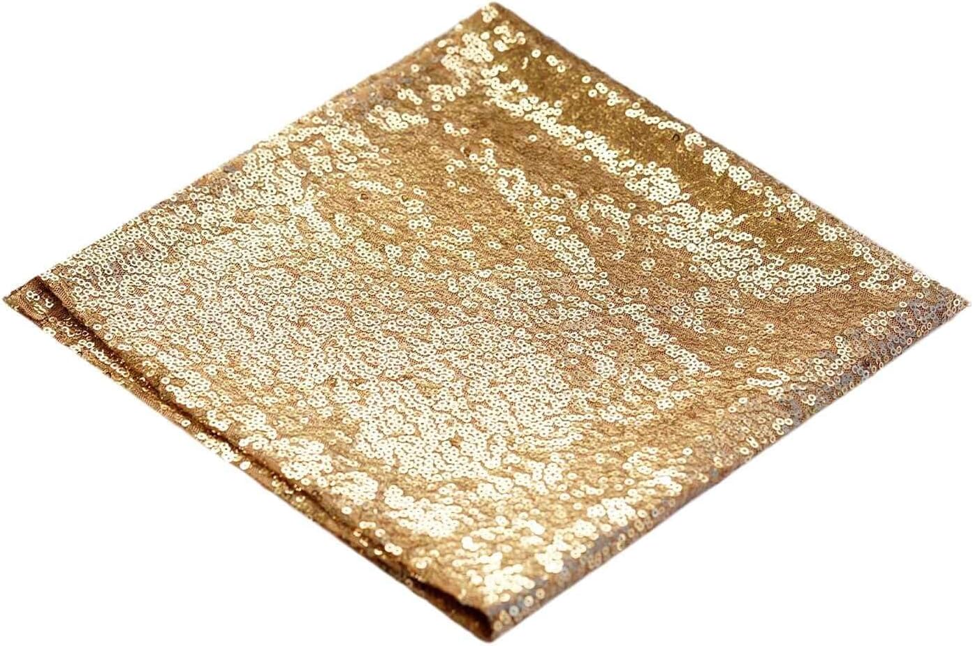 Balsa Circle 50 pcs 20-Inch Gold Sequins Napkins - for Wedding Party Restaurant Holiday Dinner