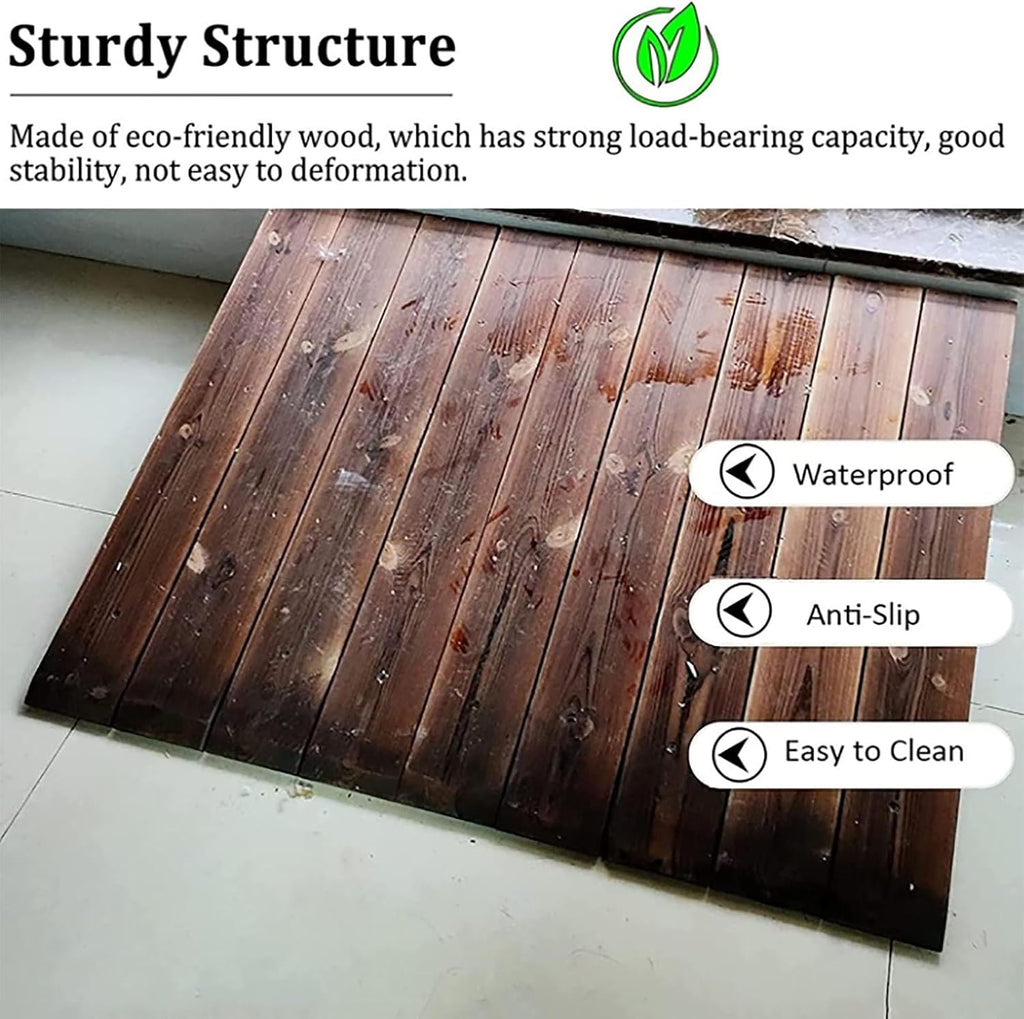 Ramps, Wooden Threshold Ramp for Doorways Wheelchair Walkers Car Motorcycle Entry Transition Ramp for Home/Front(Size: 60x50x10cm)