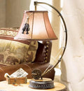 BLACK FOREST DECOR - Fishing Reel Table Lamp with Faux Moleskin Shade - Perfect Cabin & Lodge Decor - 28' x 15' x 13'