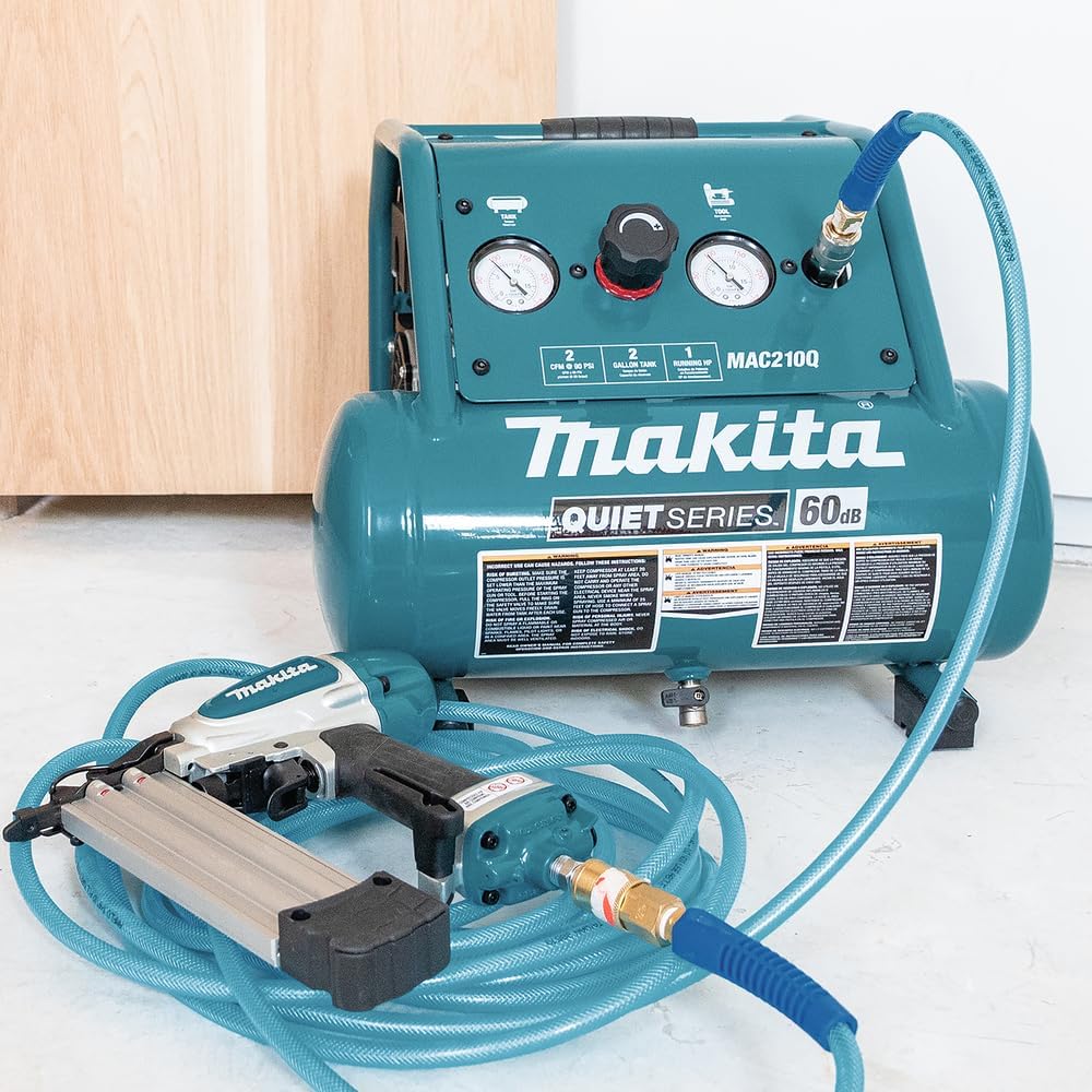 Makita MAC210Q Quiet Series, 1 HP, 2 Gallon, Oil-Free, Electric Air Compressor