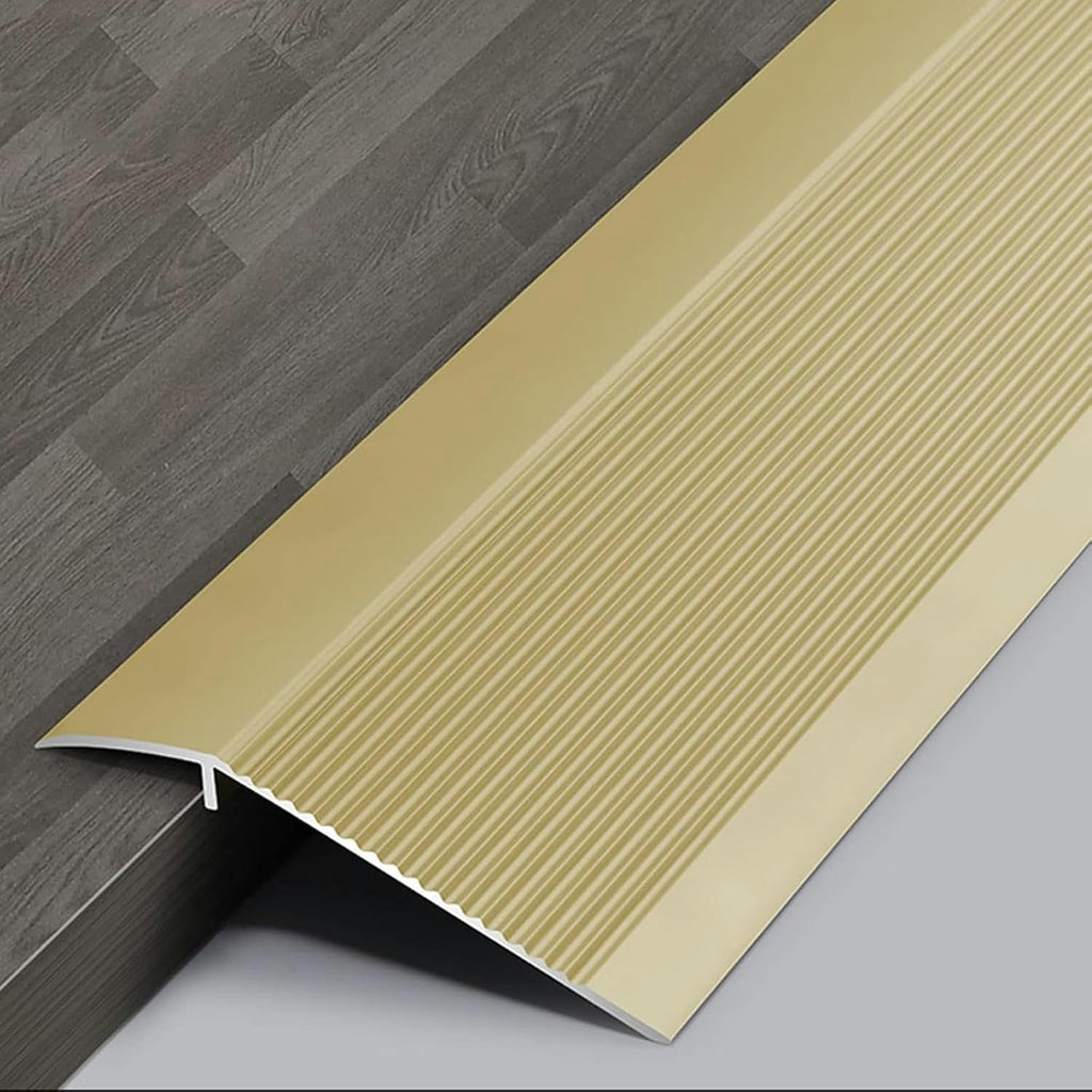 4inch Wide Threshold Floor Transition Strip Reducer Flute, Wood to Tile/Laminate to Floor Tiles, Heavy Duty Carpet Edge Strip, 90/100/110/120/130/140/150cm Long~/