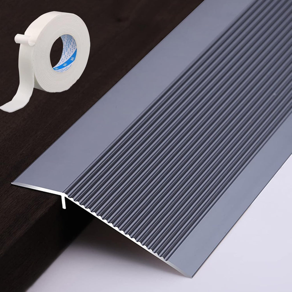 Floor Transition Strip for Gap, Adhesive Floor Transition Strips Extra Wide 10cm/4', Hard Wood Floor Edge Trim Metal Aluminum, Anti Skid Doorway Flooring Reducer, Easy to Install ( Color : #3 , Size :