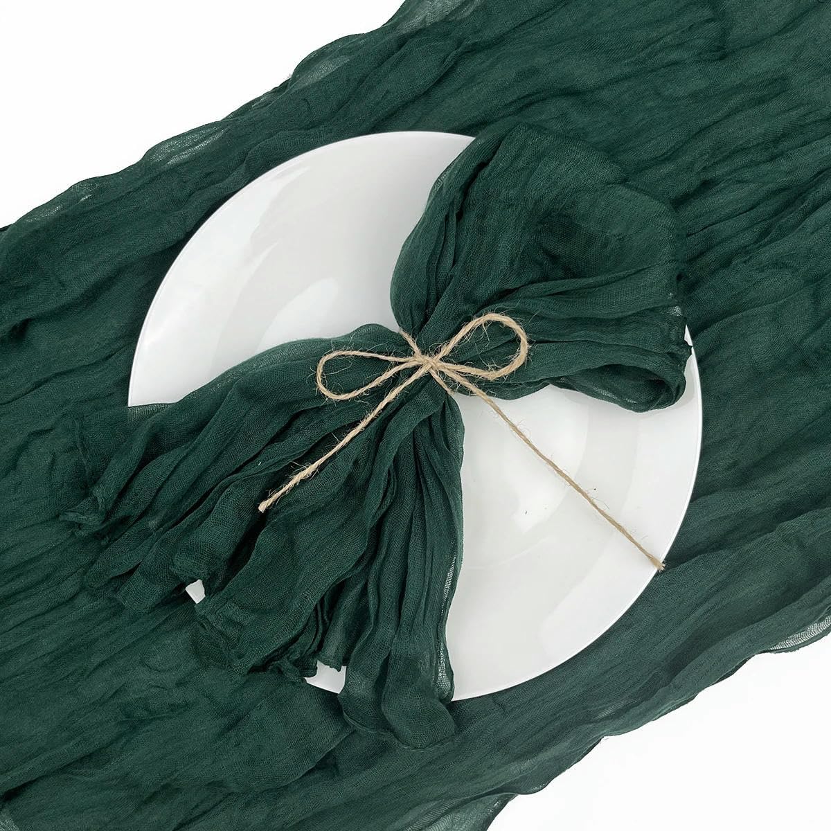 100pcs 50x50cm Rustic Gauze Napkins, Soft Cotton Table Settings for Dinner, Weddings, Events, Hotel Decor (100PCS, sage Green)