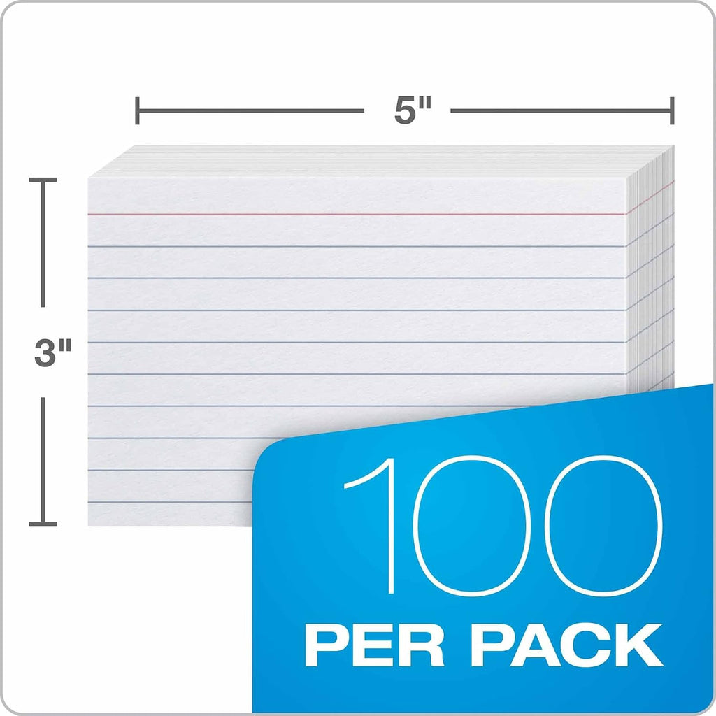Oxford Ruled Index Cards, 3' x 5', White, 1,000 Cards (31) (Pack of 10)