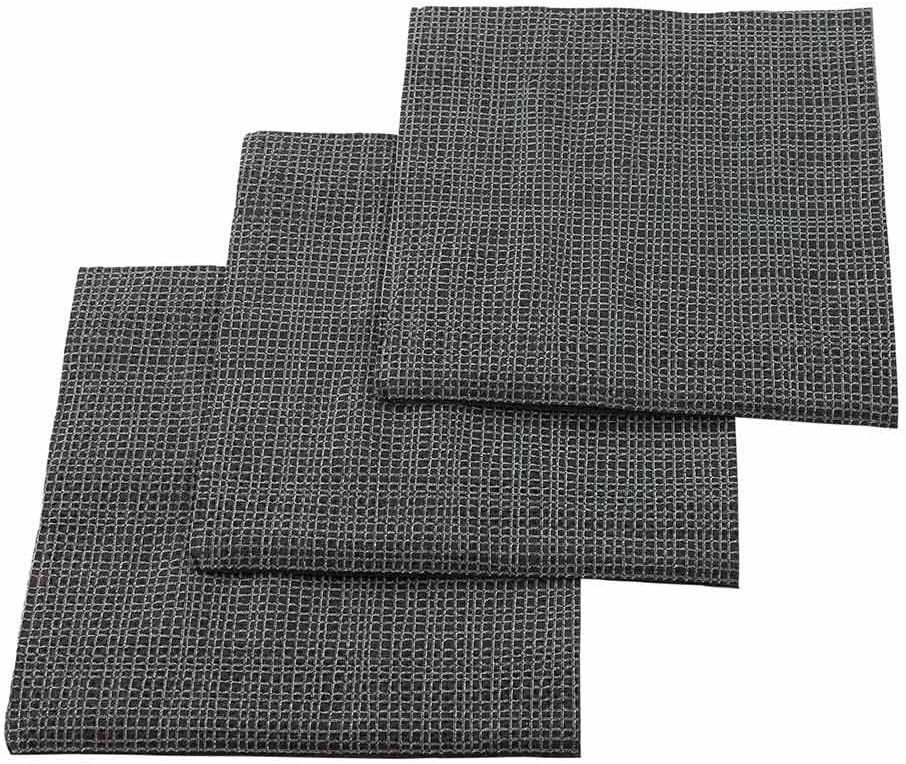 Restaurantware Paper Cocktail Napkins 2 Ply Napkins Disposable Beverage Napkins - Black with White Threads - 8' x 8' - Luxnap Micropoint - 4800ct Box