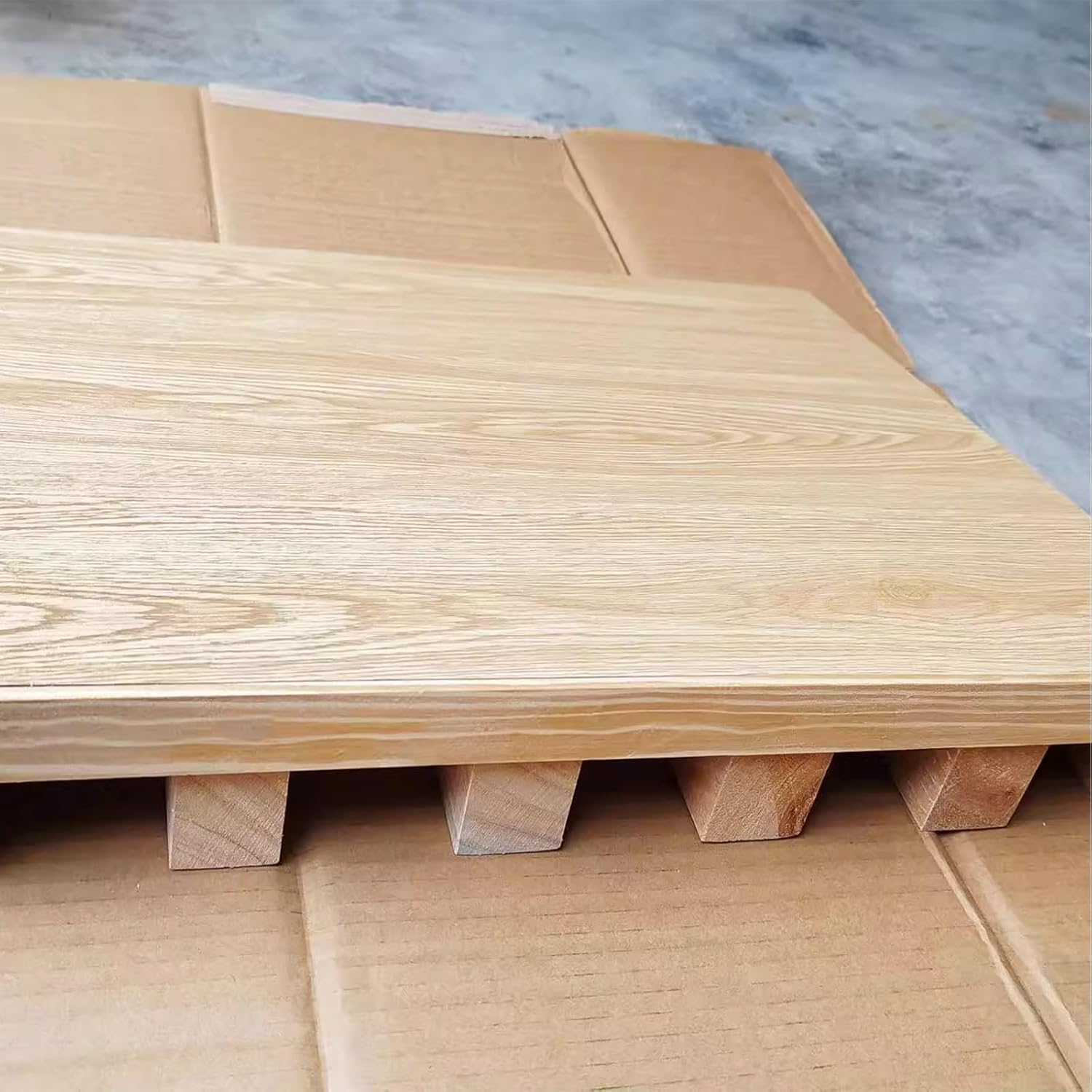 Wooden Wheelchair Ramp Rise Threshold Ramps for Doorways Portable Transition Ramps for Garage Patio Porch Shed(48 * 45 * 9cm/19 * 18 * 3.5in)