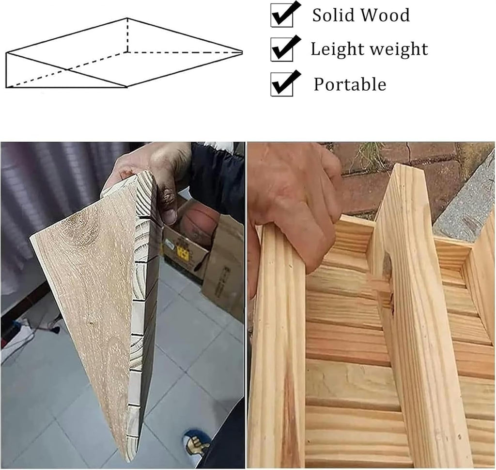 Threshold Ramp, 3/4/5/6/7inch Rise Portable Wood Ramps, for Doorways/Front Door/Garage, Wooden Threshold Ramps for Walkers/Motorcycle/Disabled Chair