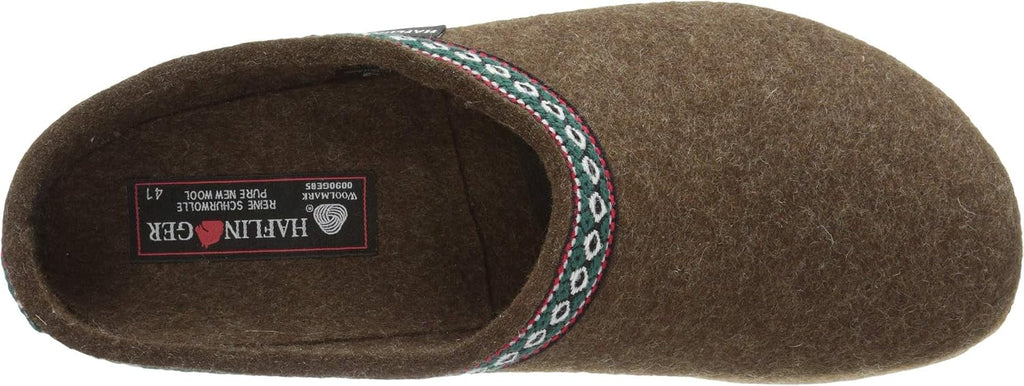 HAFLINGER Unisex Gz Classic Grizzly Slippers, Chocolate, 10 Women/8 Men