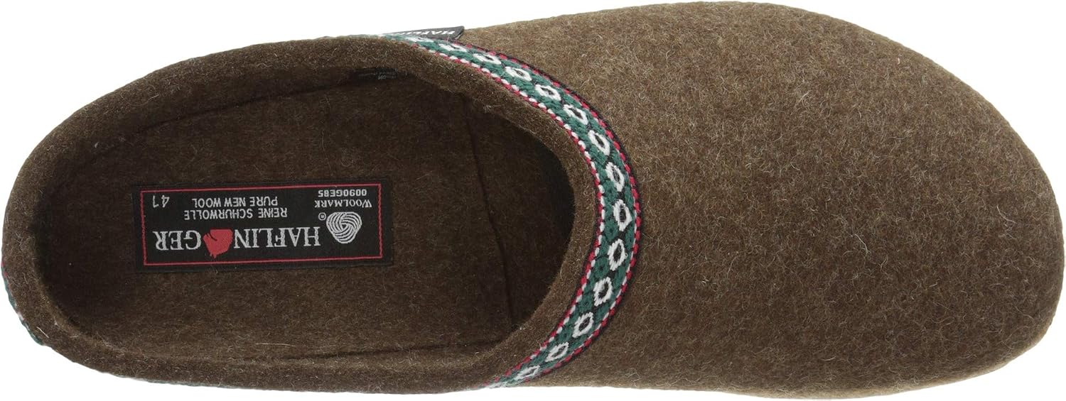 HAFLINGER Unisex Gz Classic Grizzly Slippers, Chocolate, 10 Women/8 Men