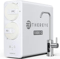 Thereye 8 Stage Reverse Osmosis System, 1000 GPD Tankless Reverse Osmosis Water Filter, Under Sink RO Water Filtration System, Reduce PFAS & TDS, Smart LED Faucet, 2:1 Pure to Drain, White