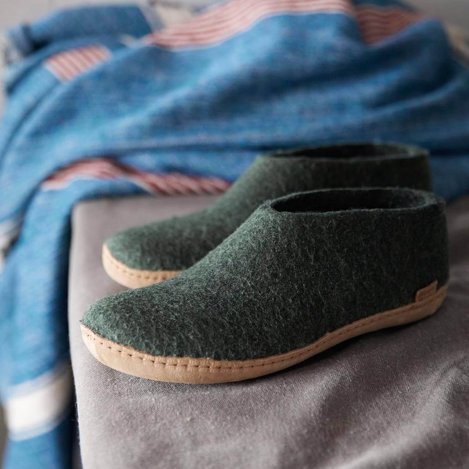 Glerups 100% quality wool mix Shoe Slipper with leather sole - Unisex