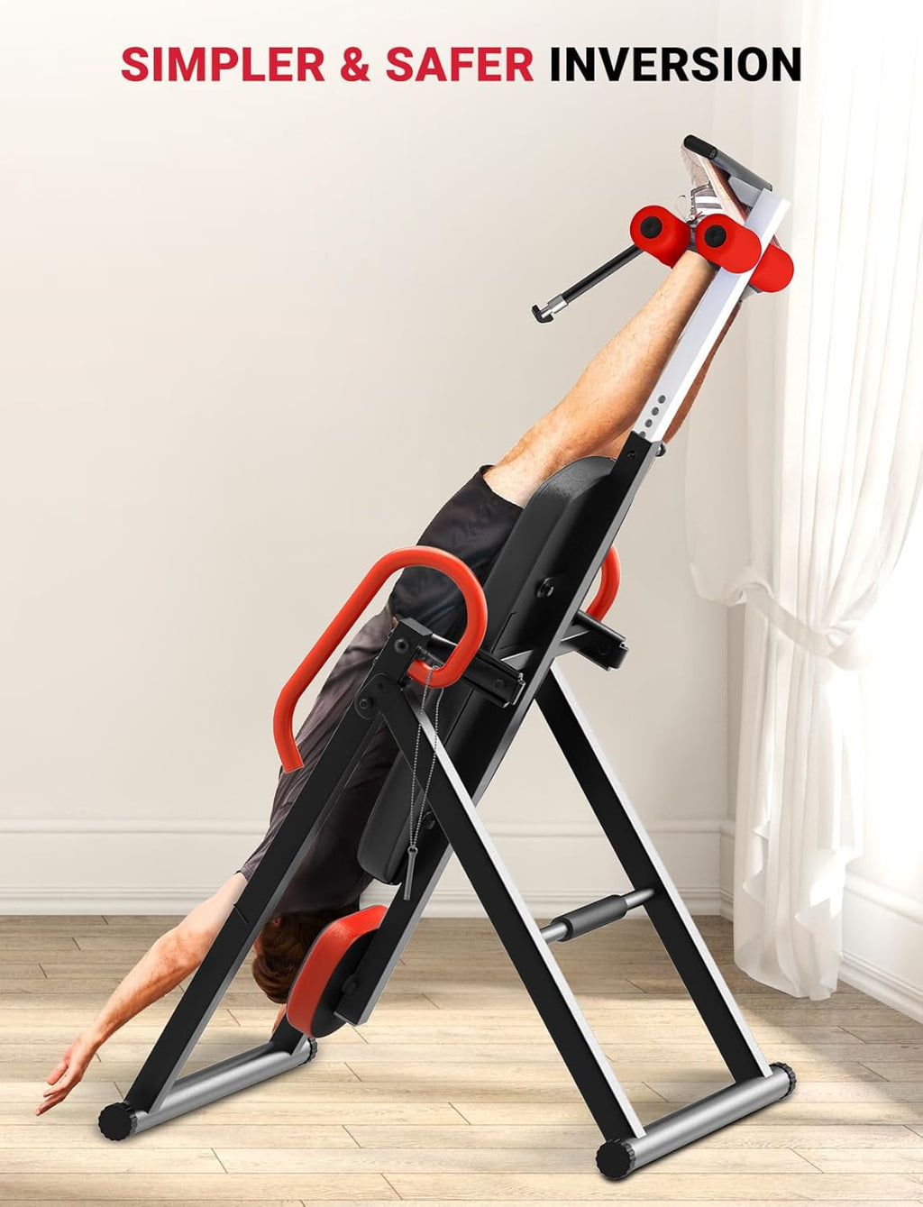 YOLEO Gravity Inversion Table for Back Pain Relief 2026 New Inversion Table w/Lumbar Support Easy to Assemble Back Stretcher Machine 300 lbs