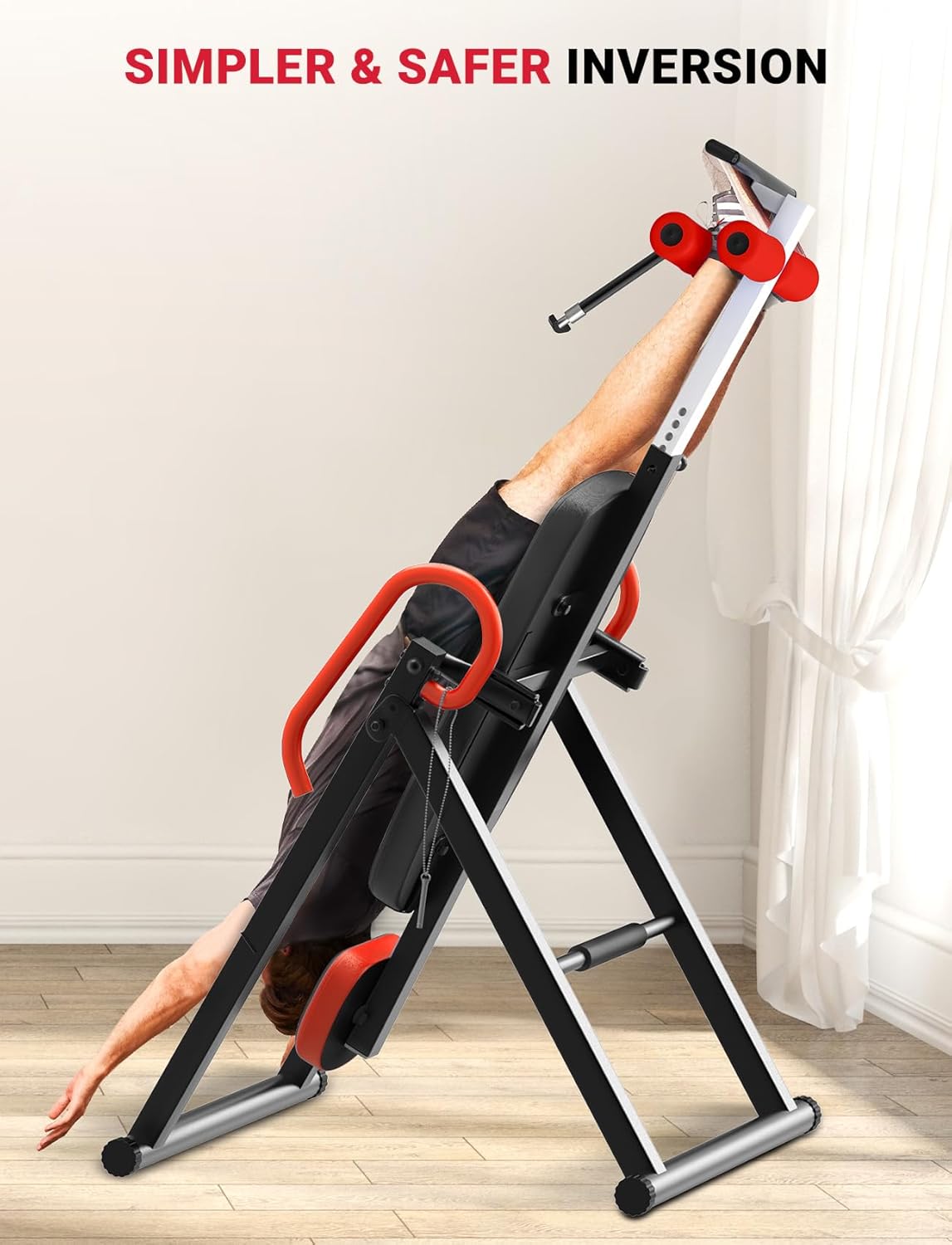 YOLEO Gravity Inversion Table for Back Pain Relief 2026 New Inversion Table w/Lumbar Support Easy to Assemble Back Stretcher Machine 300 lbs