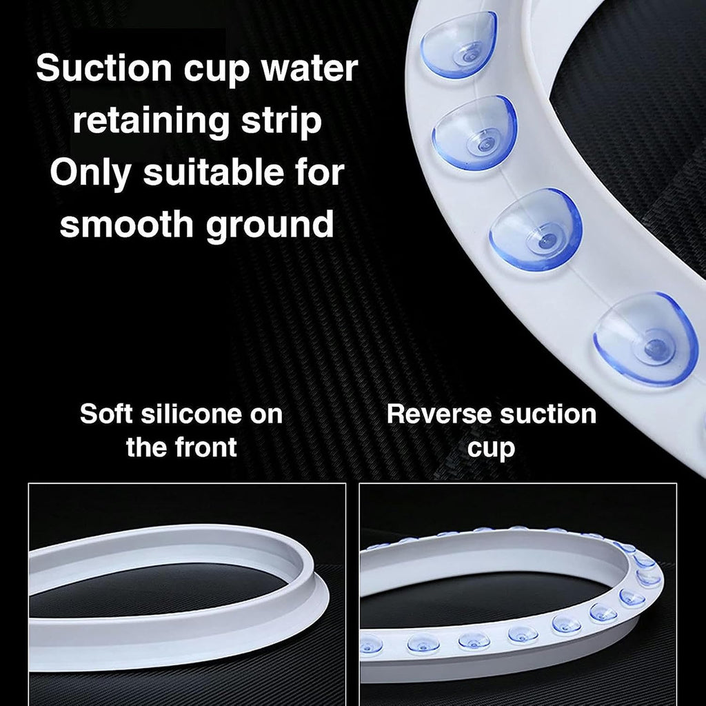 Silicone Water Barriers Floor Partition Strips Shower Door Dam, Collapsible Shower Threshold Water Dam Barrier, Bathroom Kitchen Water Stopper for Wet and Dry Separation