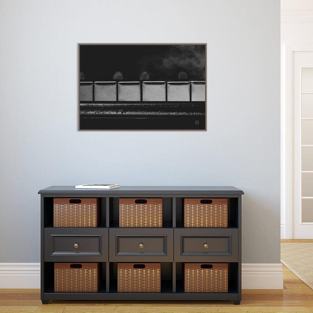 Amanti Art Framed Canvas Wall Art 23x33 Piano Lounge II by Nathan Larson, Framed Wall Art Canvas, Music Artwork, Country Rustic Decor, Large Poster Painting for Living Room, Bedroom, Bathroom,