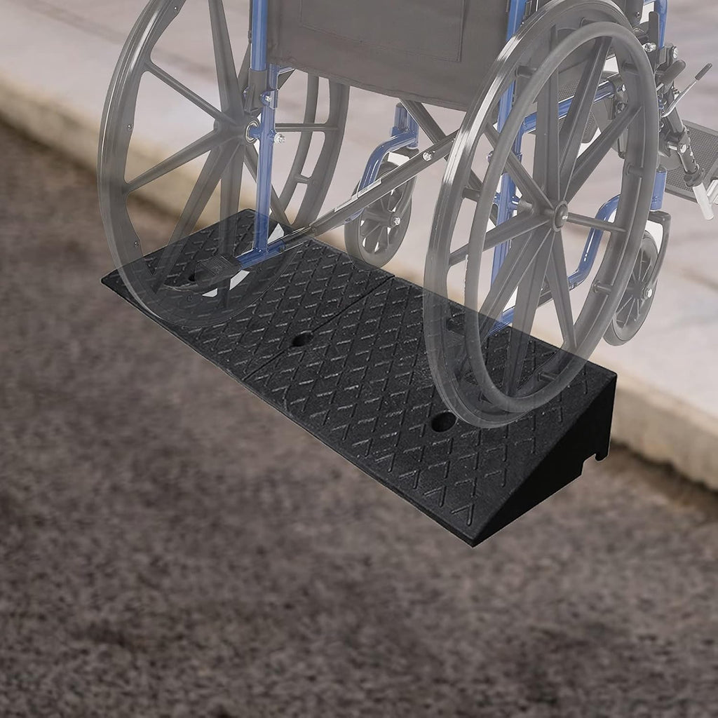 Stair Steps Threshold Doorways Ramp for Wheelchairs/Car, 1.5inch / 2inch / 3inch / 4inch Rise Garage Door Driveway Non-Slip Small Ramps, Load 3tons (Size : 5cm/2in)