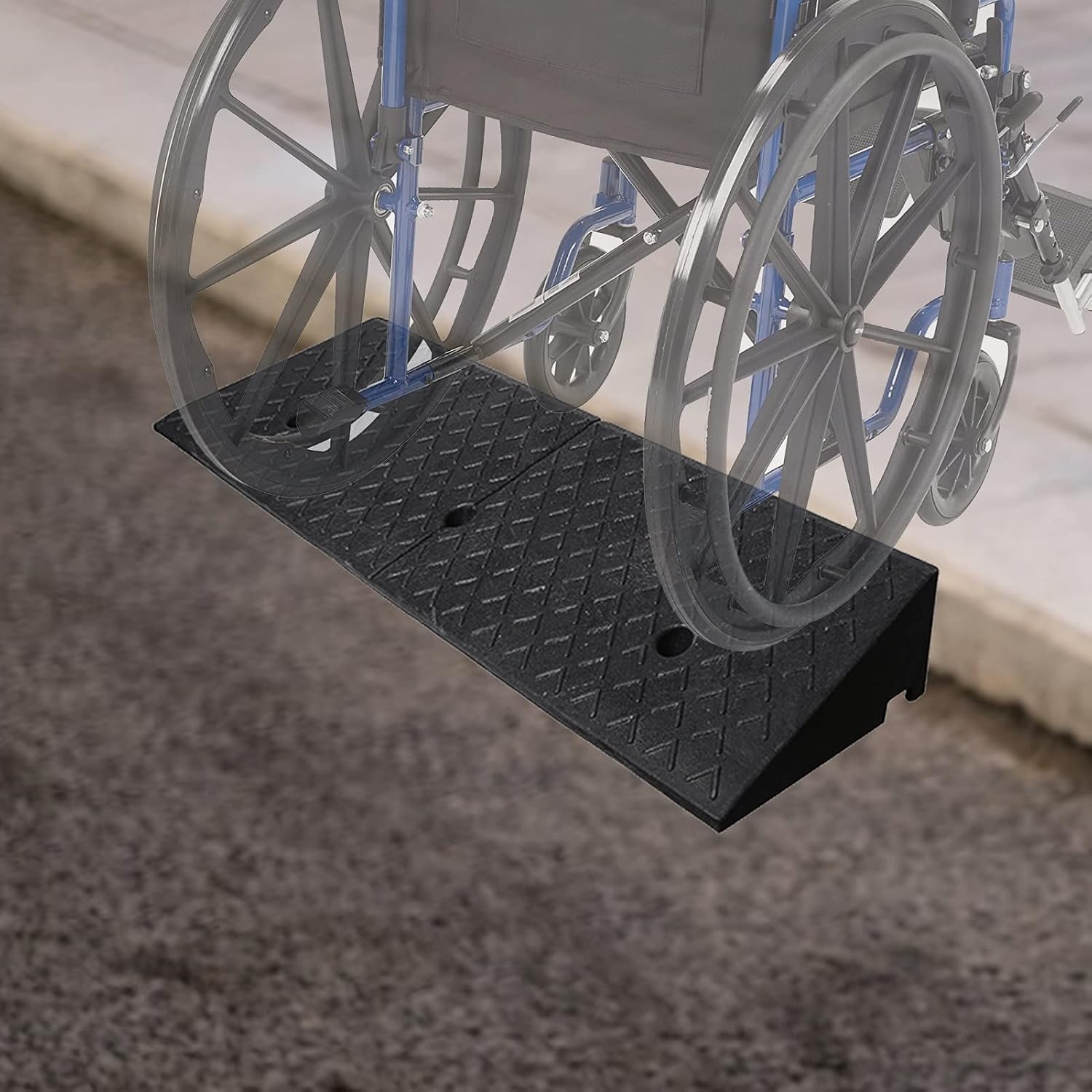 Stair Steps Threshold Doorways Ramp for Wheelchairs/Car, 1.5inch / 2inch / 3inch / 4inch Rise Garage Door Driveway Non-Slip Small Ramps, Load 3tons (Size : 7cm/2.8in)