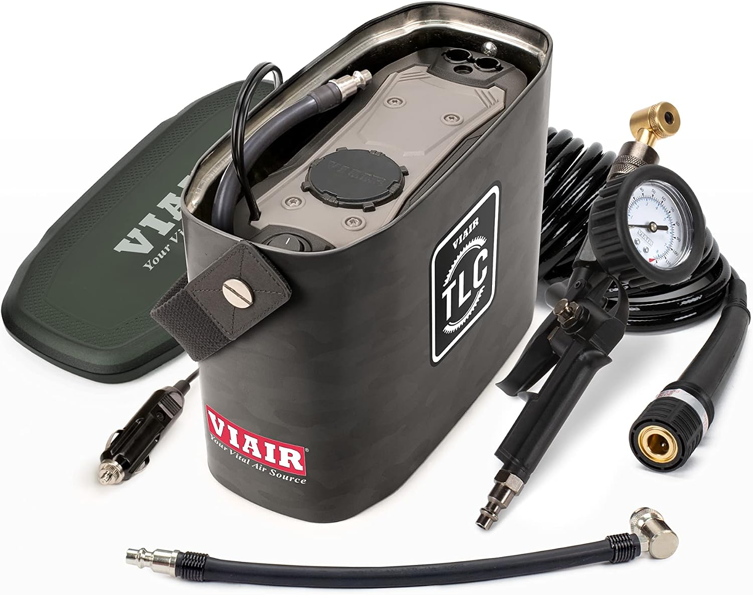 VIAIR TLC LITE Portable Automatic Air Compressor Kit, Tire Inflator for Off Road, Overland, RV, Bike, Automotive Tire Inflation up to 225/60/R18, Tubeless compatible,105 PSI Rated (00071)