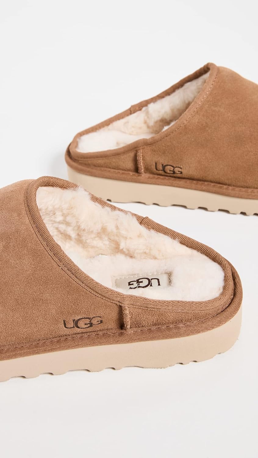 UGG Men's Classic Slip-On Slipper, Chestnut, 12
