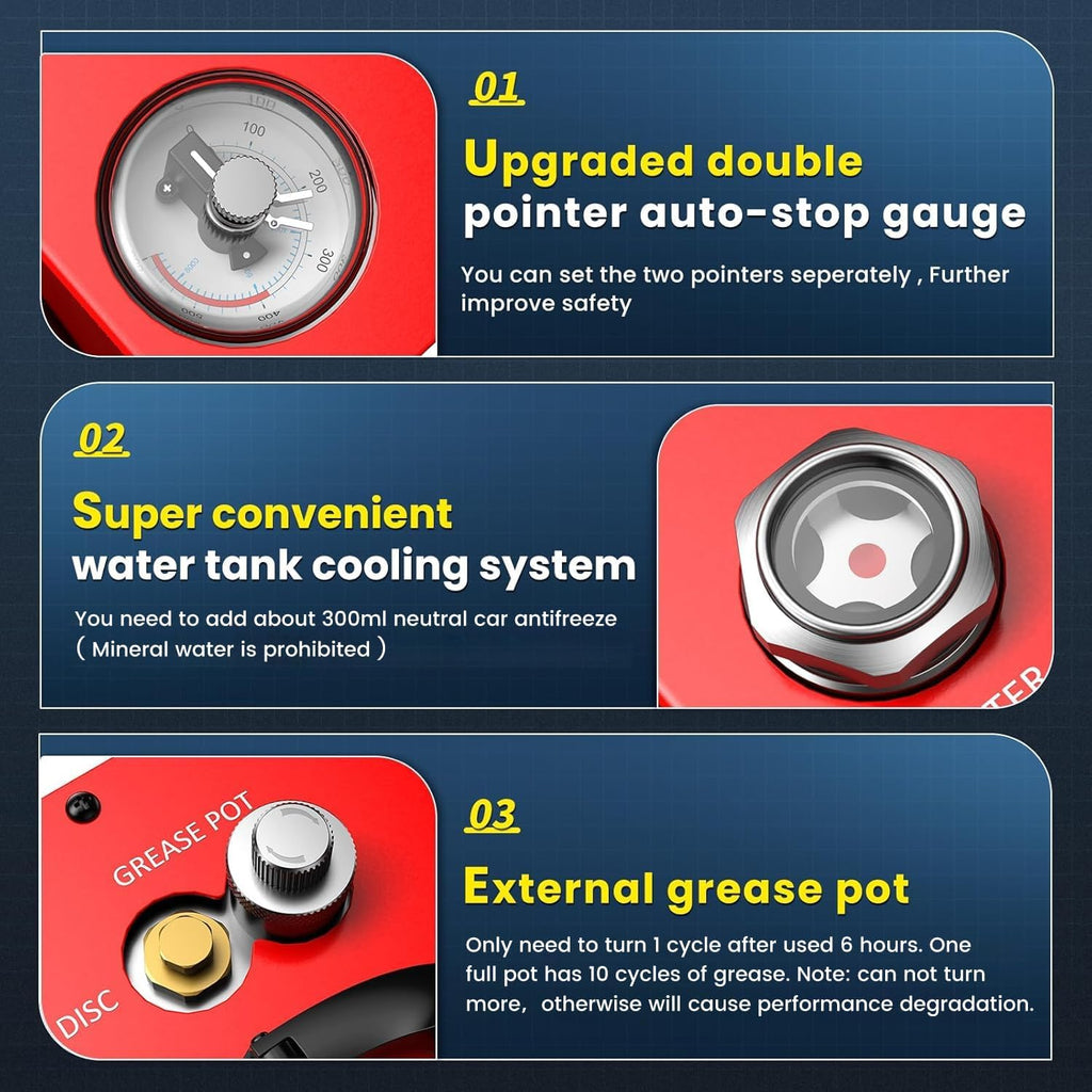 GX PUMP GX-E-CS4 PCP Air Compressor, 350W Powerful Motor,Max 5800Psi/40Mpa | Portable 12V Auto Stop PCP Compressor ,Water and Fan Cooling, 5 Hours Continous Work, Paintball Air Compressor