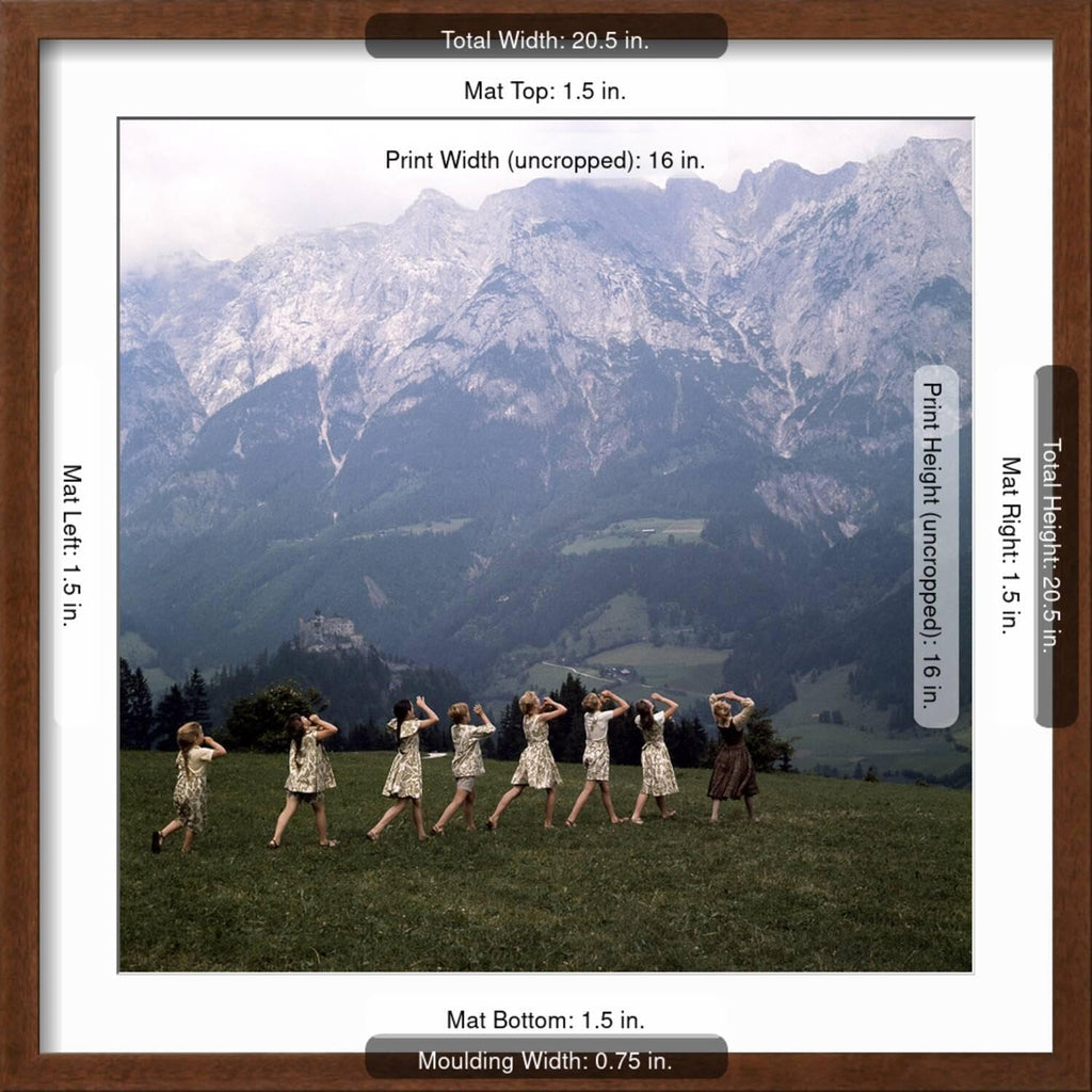 ART.COM Wall Premium Photographic Print The Sound of Music, 1965 on Brown Frame, 21' x 21'
