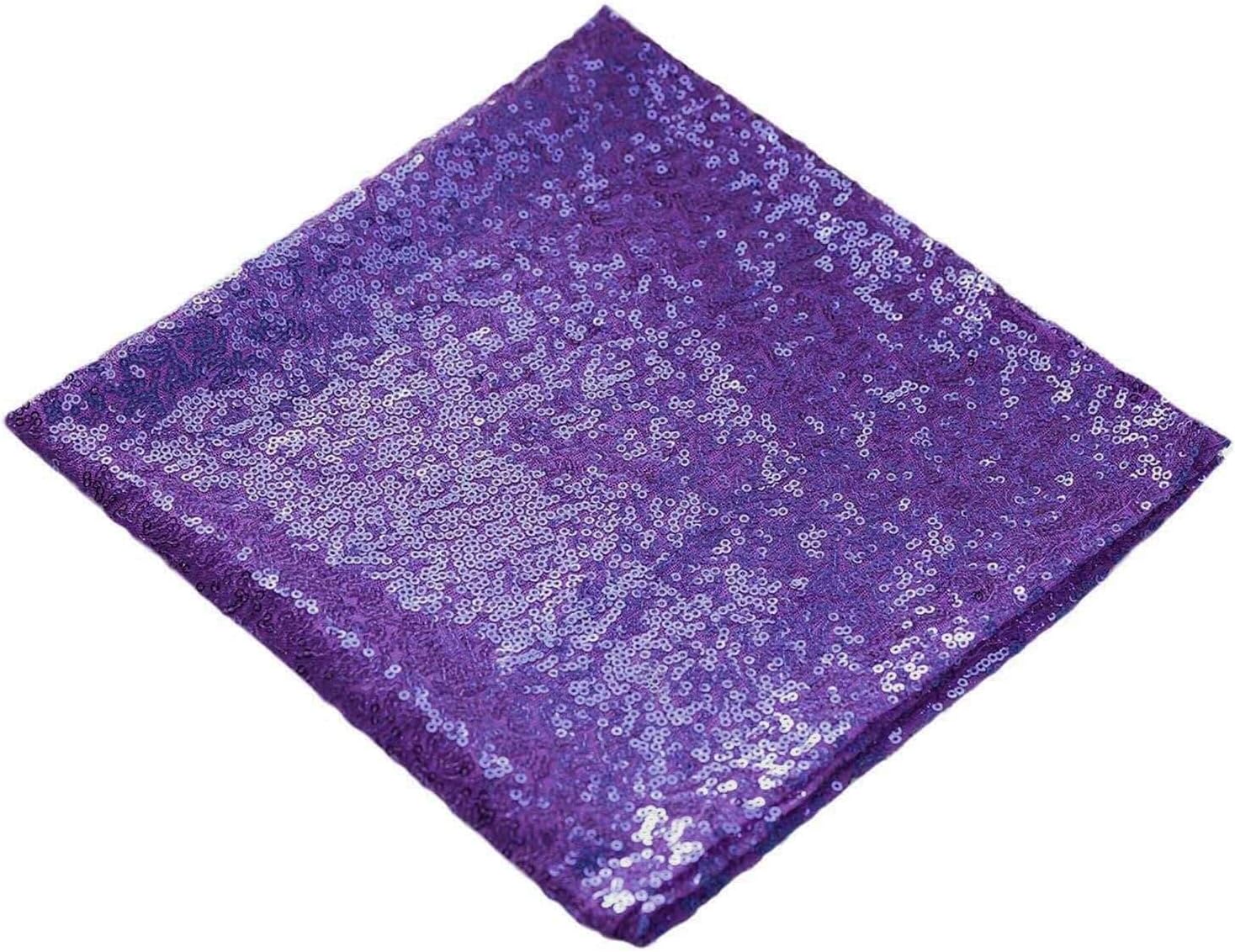 50 pcs 20-Inch Purple Sequins Napkins - for Wedding Party Restaurant Holiday Dinner