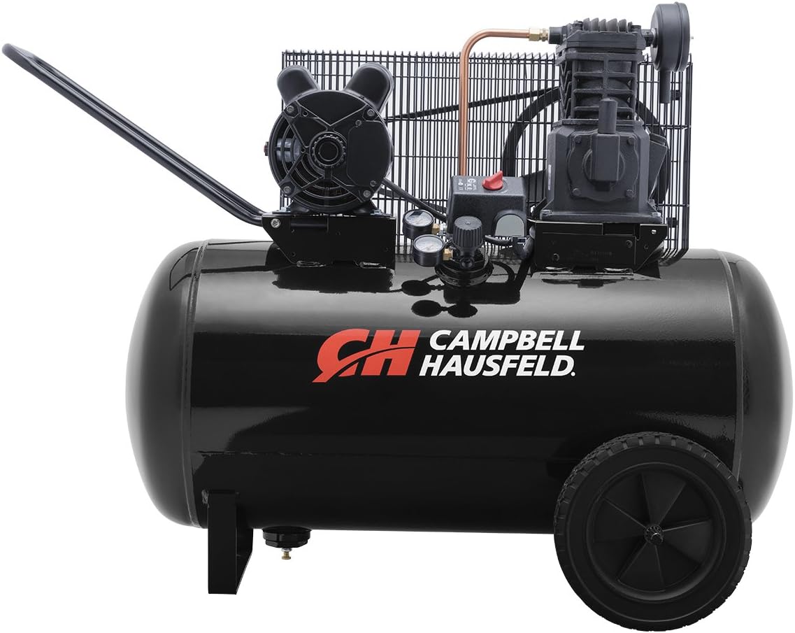 Campbell Hausfeld 30 Gallon Horizontal Air Compressor, 3.7 HP, 230V, 135 PSI